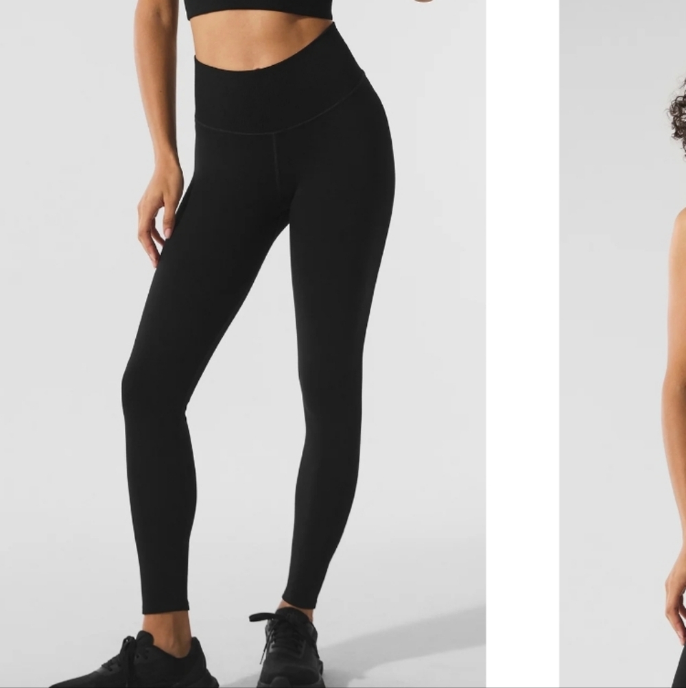 ALO Yoga Black High-Rise Leggings, Fleece Lined Size Small